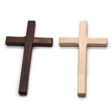 2pcs Handmade Wooden Crosses Crucifix Jesus Christ Ornaments Religious Pendant 2024 - buy cheap