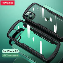 Xundd-capa protetora traseira para iphone 12 pro/iphone 12 6.1 ", à prova de choque, capa fina, transparente, 6.1" 2024 - compre barato