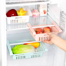 Estante de almacenamiento multifunción para refrigerador de cocina, organizador de cajón extraíble, ajustable y estirable 2024 - compra barato