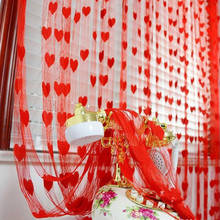 Cute Heart Line Tassel String Door Curtain Window Room Curtain Valance Living Room Bedroom Curtain Decoration 2024 - buy cheap