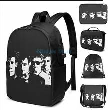 Mochila engraçada com impressão gráfica bauhaus(3) usb, mochila com carregador, bolsa escolar masculina feminina, bolsa de viagem para laptop 2024 - compre barato