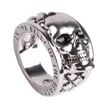 Модное мужское кольцо в стиле хип-хоп, модное кольцо из карбида вольфрама, женское готическое кольцо, размер 6-13 для мужчин, лучший подарок 2024 - купить недорого