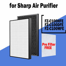 Ture HEPA фильтр FZ-C100HFE дезодорирующий фильтр FZ-C100DFE фильтр-увлажнитель FZ-C100MFE для очиститель воздуха Sharp KC-850, KC-C100E 2024 - купить недорого