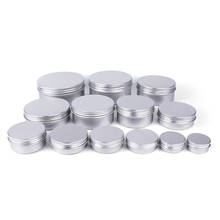 Latas vacías de aluminio y Metal plateado, latas redondas con tapa de tornillo, 100 piezas, 5g, 10g, 15g, 20g, 30g, 50g, 60g 2024 - compra barato