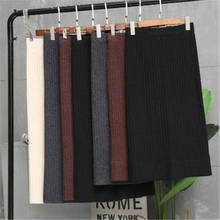 Faldas elásticas de cintura alta para mujer, Falda recta de punto con abertura elegante, color negro, primavera y otoño, PZ2833, 2020 2024 - compra barato