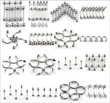 Серьги-гвоздики из нержавеющей стали для бровей, языка, губ, носа, 85 шт./компл. 2024 - купить недорого