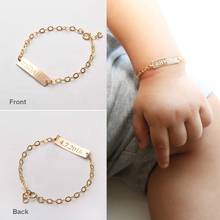 DIANSHANGKAITUOZHE Personalized Name Bracelet Baby Name Customization Mom Jewelry Stainless steel Bracelet Rose Gold 2024 - compra barato