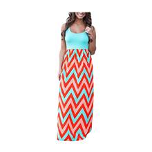 Women's Dress Sleeveless Strapless Casual Striped Long Bohemian Dress Lady Beach Summer Maxi Empired Floor Length Dresses 2024 - buy cheap