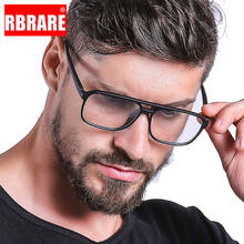 RBRARE-Montura de gafas cuadradas para hombre y mujer, lentes Retro, Vintage, antiluz azul, transparentes, Okulary 2024 - compra barato