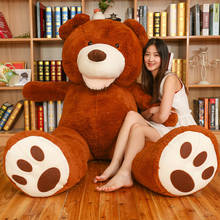 Мягкий американский гигантский медведь, кожаный медведь, игрушка, большие животные, медведи, пальто для подруги, подарок на день Святого Валентина, медведь Тедди 2024 - купить недорого