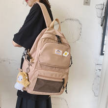Mochila de grande capacidade feminina, mochila escolar para adolescentes coreana harajuku feminina, mochila de ensino médio 2024 - compre barato