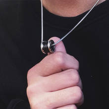 Colares de aço inoxidável colar de cerâmica numerais masculino correntes de aço preto jóias no pescoço 2024 - compre barato