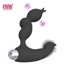 FAAK-vibrador anal con cuentas para adultos masajeador de próstata, masturbador con enchufe para glúteos, potente vibrador para punto g, vagina, estimulador sexual 2024 - compra barato