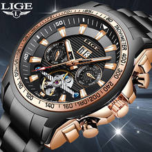 2020 Automatic Men's Watches LIGE Top Brand Luxury Men Watch Mechanical Wrist Watch For Men Waterproof Reloj Hombre Tourbillon 2022 - buy cheap