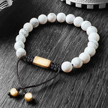 2020 Classic  Stone Bracelet For Men Women Simple Adjustable 8mm Natural Stone Men Bracelet Jewelry Gift Pulsera Hombre 2024 - buy cheap