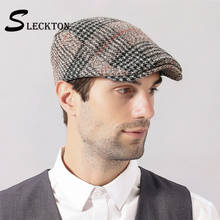 SLECKTON 2020 Winter Hats for Men Retro Tweed Newsboy Caps Fashion Berets Dad Hat Herringbone Cap France Flat Cap Casquette 2024 - buy cheap
