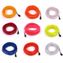 LED Neon Light Flexible EL Wire DC 3V 1m 2m 3m 5m Light Strip 6MM LED Rope Tube Sewable Tagled Lamp Battery Powered 2024 - buy cheap