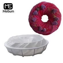 Meibum molde de silicone para festa caseira, forma de sobremesa em silicone espiral para bolo, chocolate, muffin, massas, bandeja de decoração, ferramentas de cozimento 2024 - compre barato