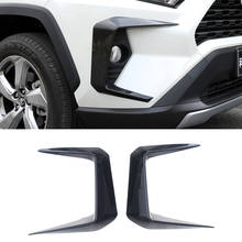 Автомобильный внешний Стайлинг, карбоновое волокно, передняя противотуманная фара, декоративная Накладка для Toyota RAV4 RAV 4 xa50 2019 2020, аксессуары 2024 - купить недорого
