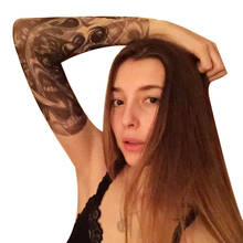 Men women falso tatuagem braço mangas capa legal mangas punhos esporte elástico braço mangas uv proteção solar 2024 - compre barato