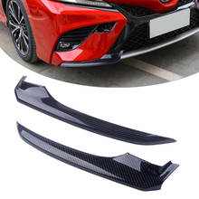 2PCS Car Carbon Fiber Texture ABS Front Bumper Lip Corner Cover Trim Sticker Fit for Toyota Camry 2018 Accessories 2024 - buy cheap