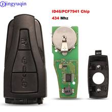 Jingyuqin-llave de coche remota inteligente de repuesto, mando a distancia de 3 botones, 434MHZ con Chip ID46/PCF7941 para MG MG550 MG6 2024 - compra barato