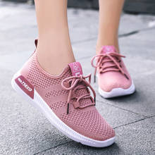 Sapatos femininos 2020 novos sapatos casuais moda antiderrapante tênis de corrida modelos explosão respirável voando tecido calçados esportivos femininos 2024 - compre barato