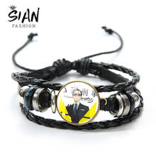 Sian balance unlimited kato kanbe daisuke japão anime feminino pulseira homens na moda ajustável pulseiras de couro vidro estilo gótico 2024 - compre barato