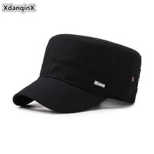 XdanqinX Adjustable Size Men Flat Cap Simple Fashion Army Military Hats Dad's Hat Snapback Cap Men's Brands Cotton Tongue Caps 2024 - buy cheap
