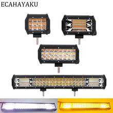 ECAHAYAKU-Barra de luz LED para coche, luz intermitente estroboscópica de 4 ", 36W, 5", 72W, 7 ", 72W, 20", 288W, 4000K, 6000K, para camiones todoterreno, SUV, 4x4, barco, 12V 2024 - compra barato