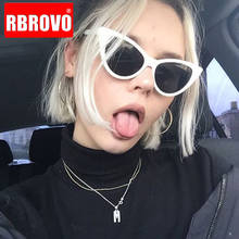 RBROVO 2021 Cateye Sunglasses Women Brand Designer Leopard Vintage Two Sizes Sun Glasses Men Outdoor Oculos De Sol Feminino 2024 - buy cheap