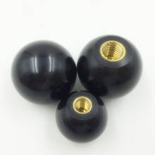 Porca de esfera de baquelite 2 peças m10 m12 m14 m16, punho redondo, porca de bronze, cor preta, 30mm a 50mm de diâmetro da cabeça 2024 - compre barato