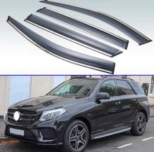 Viseira exterior de plástico para mercedes-benz gle clase, viseira exterior defletora para janela, proteção contra chuva e sol, 4 peças w169 2016, 2017, 2018 2024 - compre barato