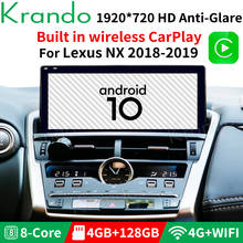 Krando-Radio con GPS para coche, reproductor Multimedia con Android 10,0, 4 GB, 64 GB, 10,25 pulgadas, BT, WIFI, inalámbrico, Carplay, para Lexus NX 200t 300h 2013-2019 2024 - compra barato