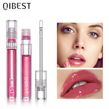 Gloss líquido natural qibest, batom hidratante de longa duração com recipiente antiaderente, maquiagem labial sexy em vermelho fosco tslm2 2024 - compre barato