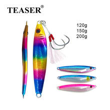 TEASER  S Shape 120g 150g 200g Slow Sinking Fishing Lure Jig Shore Cast Spoon Sinking Slow Falling Lure Hard Bait Fishing Tackle 2024 - buy cheap