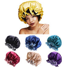 Adjustable Hair Caps Reversible Satin Bonnet Double Layer Sleep Night Cap Head Cover Hat Curly Springy Hair Styling Accessories 2024 - buy cheap