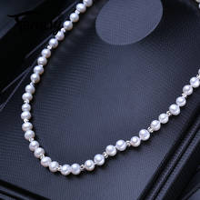 Женское Ожерелье с натуральным пресноводным жемчугом FENASY, роскошный круглый чокер, свадебные ювелирные изделия для помолвки 2024 - купить недорого