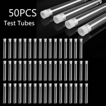 U-shaped Bottom Long Transparent Test Tube Lab Supplies 100Pcs Clear Plastic Test Tube With Cap 12x100mm 2024 - buy cheap