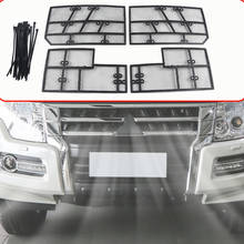 Para Mitsubishi Pajero V93 V97 Frente Car Grill Net Inseto Inseto Triagem Malha Protetora Capa 2012 ~ 2018 Accessoies 2024 - compre barato