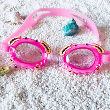 Óculos de natação para crianças, óculos de natação fofos e ajustáveis de silicone para crianças óculos coloridos de natação para meninos e meninas 2024 - compre barato