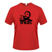 All Sizes & Colours Fidel Castro Printing High Quality O-neck T Shirt Tees Tops Man Fashion Casual T-shirts 2024 - buy cheap