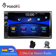 Podofo-central multimídia automotiva, 2 din, 7 ", android/wince, mirrorlink, rádio automotivo, reprodutor multimídia, 2 din, para volkswagen, nissan, hyundai, kia, toyota 2024 - compre barato