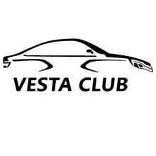 CS-1465A VESTA CLUB-calcomanía de vinilo para coche, pegatina divertida, color plateado/Negro, estilo 2024 - compra barato