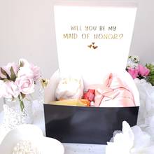 will you be my bridesmaid box, bridesmaid boxes, Real Foil Groomsman  proposal gift box set, cutom Wedding gift boxes with lid 2024 - buy cheap