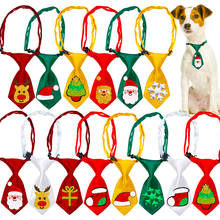 Suministros de Navidad para mascotas, corbatas para perro con lazo, muñeco de nieve, ciervo, Samll, accesorios de aseo para vacaciones, 50 Uds. 2024 - compra barato