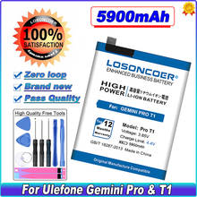 LOSONCOER 5900mAh For Ulefone Gemini Pro T1 Battery 2024 - buy cheap