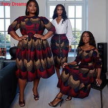 Vestido africano tradicional para mulheres, roupas africanas de painel iki, ancara, primavera, verão, vestido de baile estampado, novo estilo 2024 - compre barato