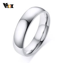 Vnox-anillo clásico informal de 5mm para mujer y hombre, anillos lisos de acero inoxidable, Unisex, regalo de aniversario 2024 - compra barato