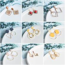 BICUX-pendientes colgantes redondos coreanos para mujer, aretes de oro redondos geométricos Vintage, joyería de moda kolczyki para boda 2020 2024 - compra barato